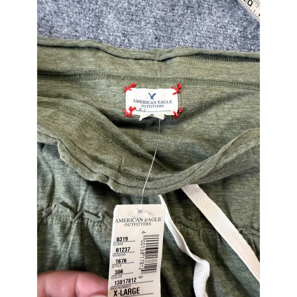 NWT American Eagle Tiered Midi Skirt Size XL Olive Green Boho